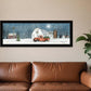 Winter on The Farm 4 Black Framed Print Wall Art
