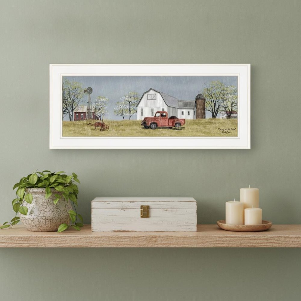 Spring On The Farm 1 White Framed Print Wall Art