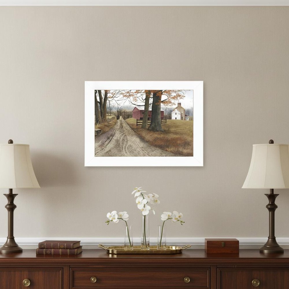 The Road Home 5 White Framed Print Wall Art