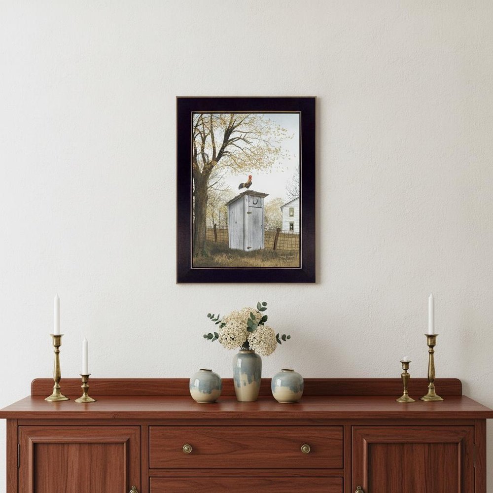 Morning Commute Outhouse Black Framed Print Wall Art