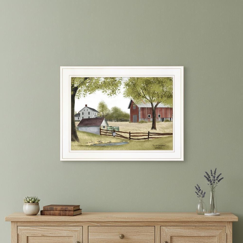 The Old Spring House 1 White Framed Print Wall Art