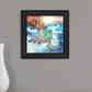 Sunset Mermaid 1 Black Framed Print Wall Art