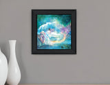 Woodland Cove Mermaid 1 Black Framed Print Wall Art