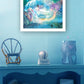 Woodland Cove Mermaid 2 White Framed Print Wall Art
