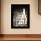 Moody Gray Glassware Still Life 3 Black Framed Print Kitchen Wall Art