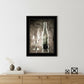 Moody Gray Wine Glass Still Life 3 Black Framed Print Wall Art