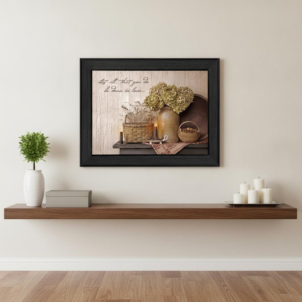 Done in Love 1 Black Framed Print Wall Art