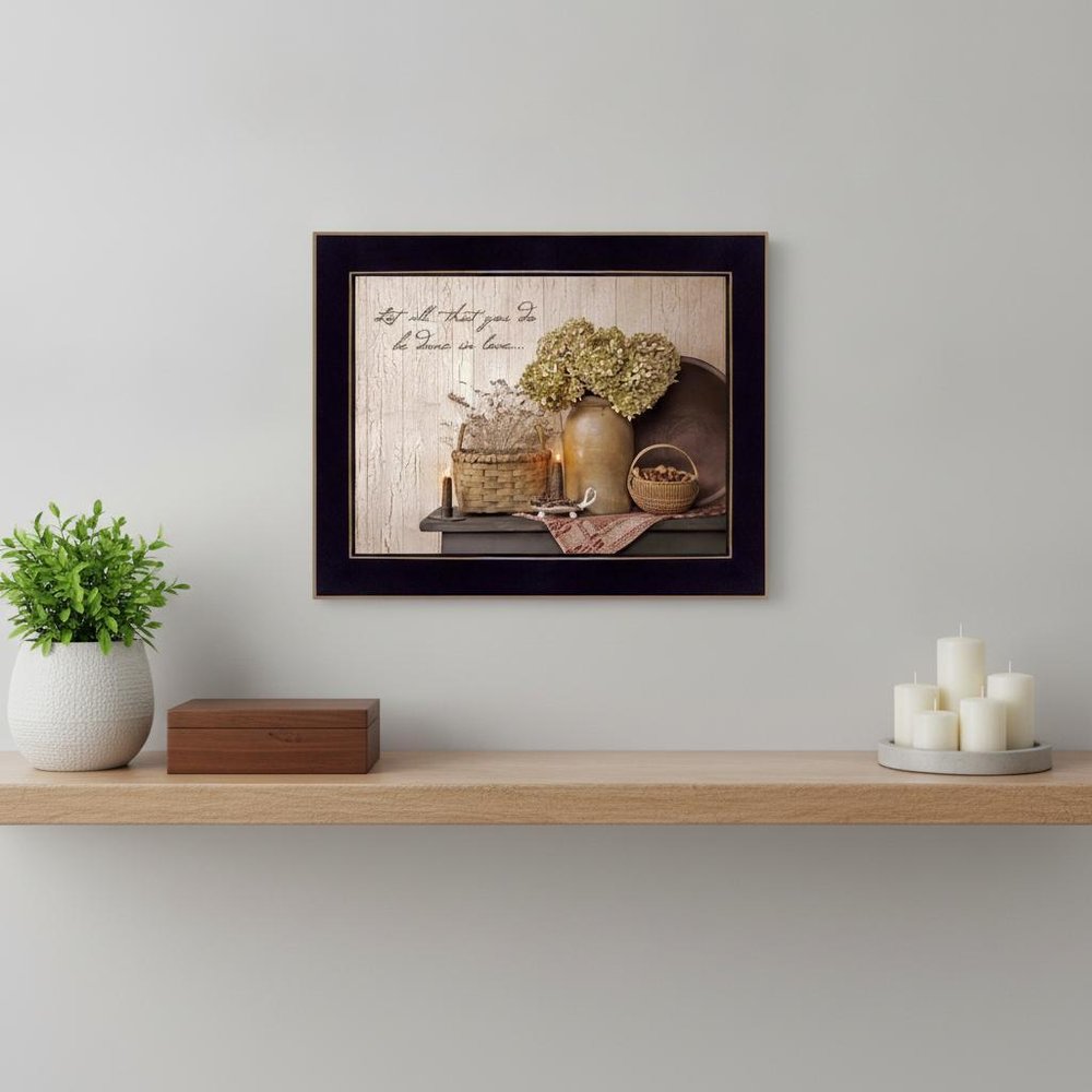 Done in Love 2 Black Framed Print Wall Art