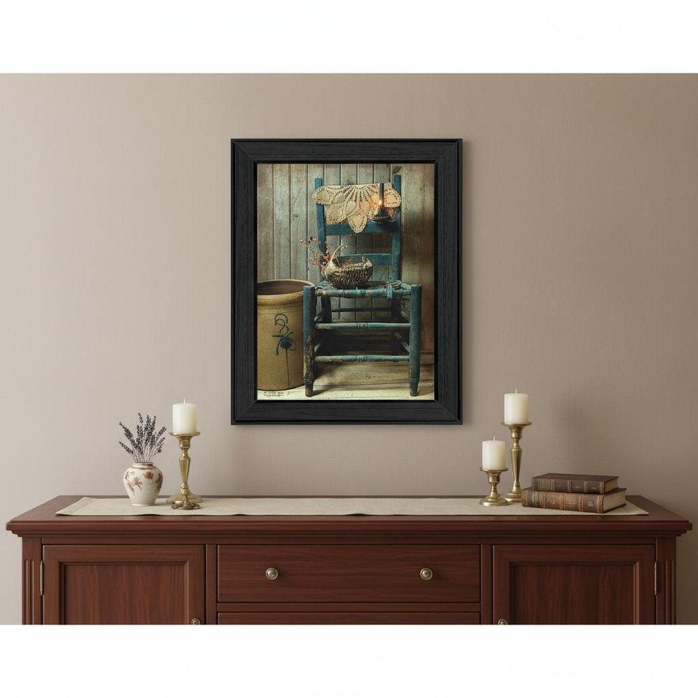 This Old Chair Black Framed Print Wall Art