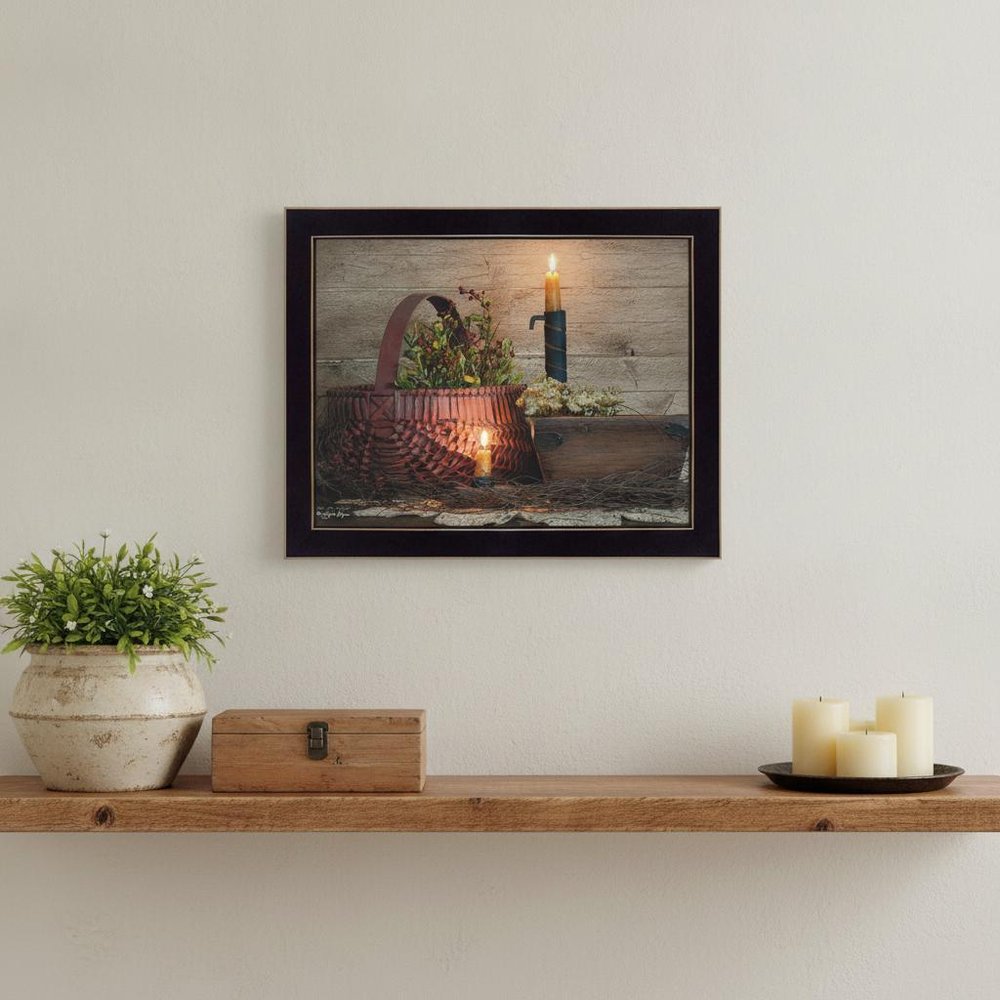 The Red Basket 3 Black Framed Print Wall Art