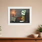 White Flowers 1 White Framed Print Wall Art