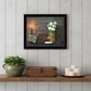 White Flowers 3 Black Framed Print Wall Art