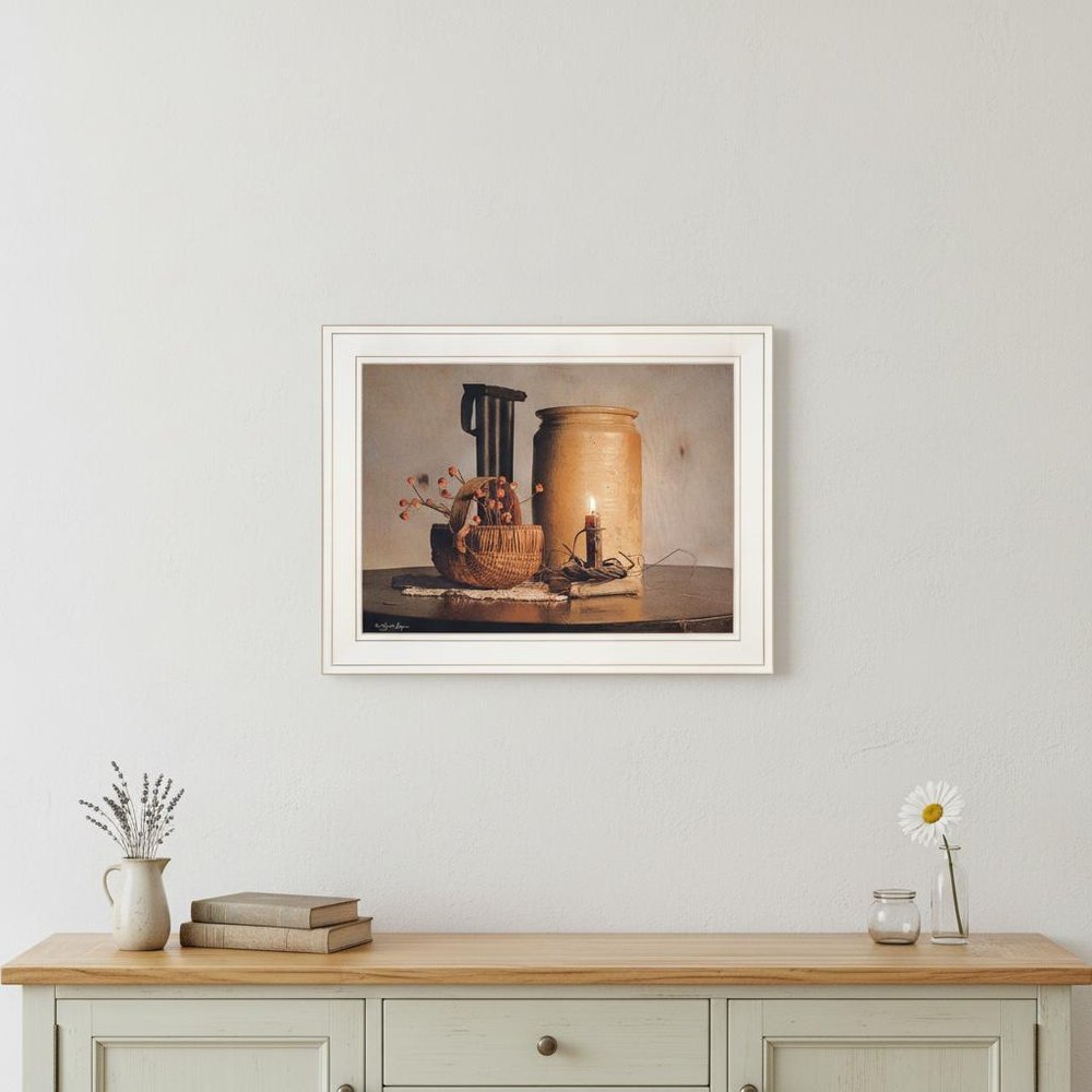 Bittersweet Basket 1 White Framed Print Wall Art