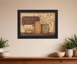 Country Necessities Black Framed Print Bathroom Wall Art
