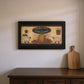 Primitive And Antiques Shelves Black Framed Print Wall Art