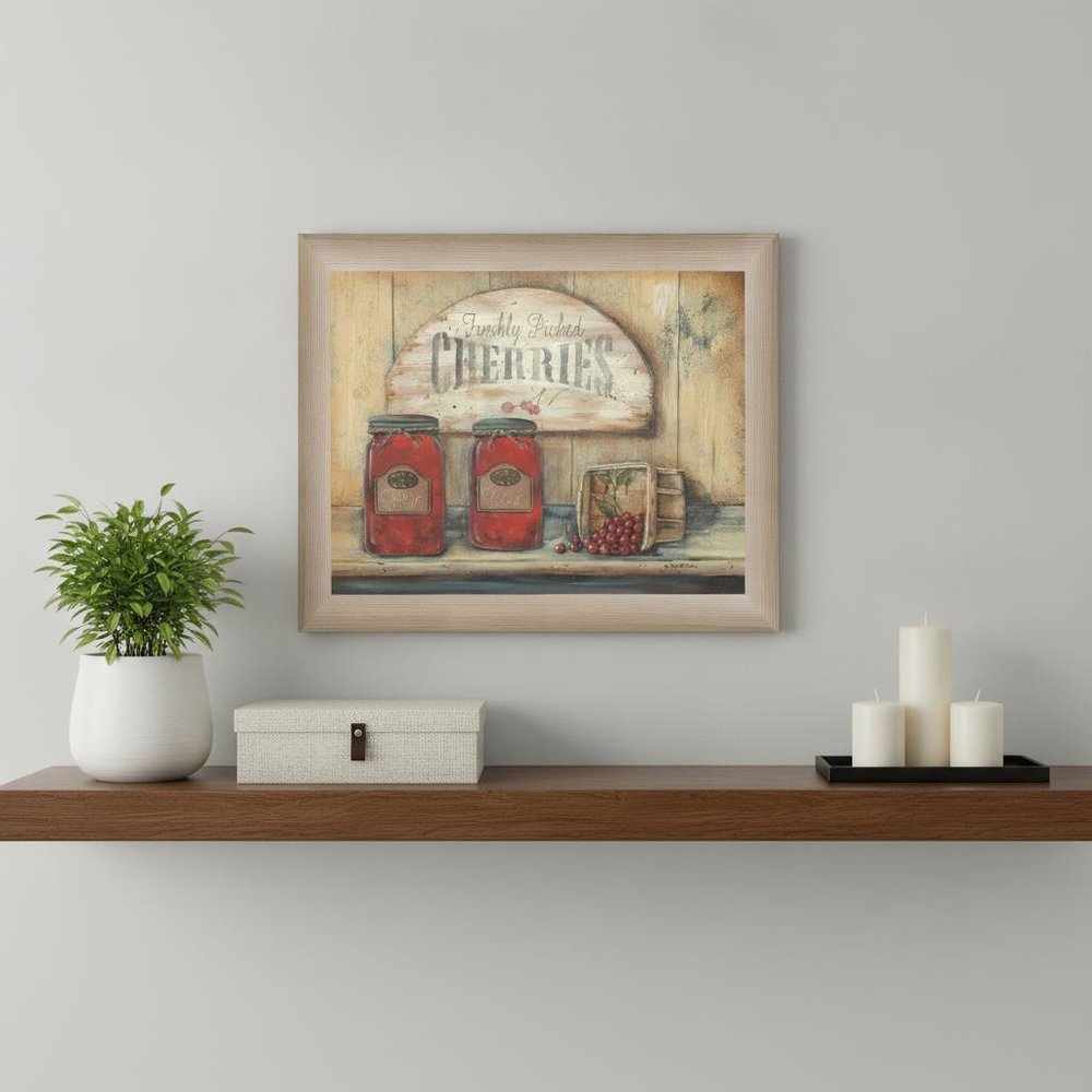 CHERRY JAM 1 Brown Framed Print Wall Art