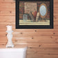 Country Bath 3 Black Framed Print Bathroom Wall Art