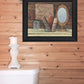 Country Bath 3 Black Framed Print Bathroom Wall Art
