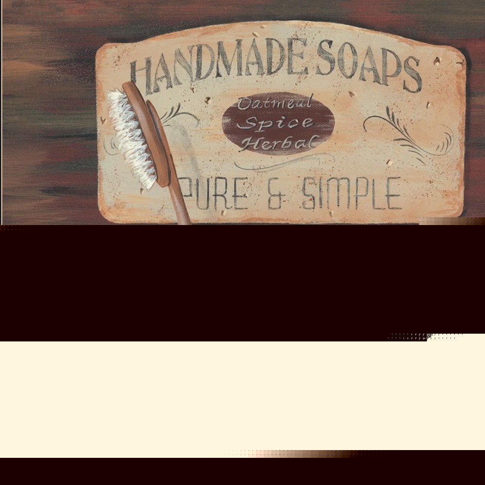 HANDMADE SOAPS 3 Black Framed Print Bathroom Wall Art