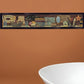 Country Bath Shelf 4 Black Framed Print Bathroom Wall Art