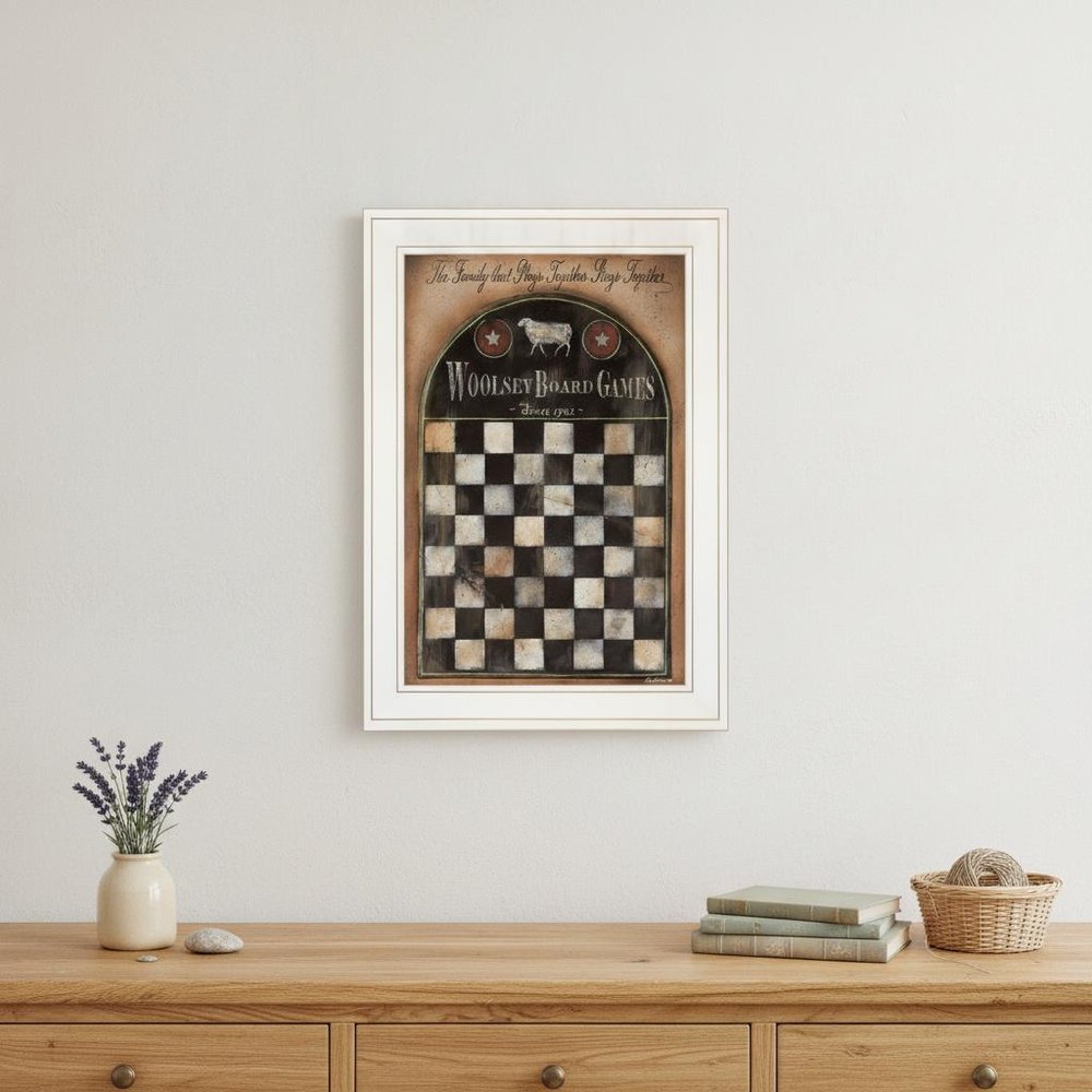 Woolsey Board Game 1 White Framed Print Wall Art
