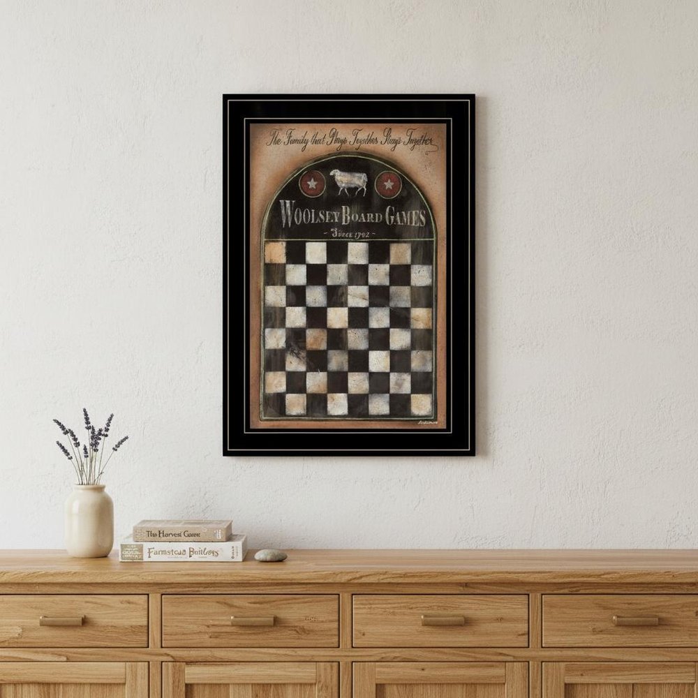 Woolsey Board Game 2 Black Framed Print Wall Art