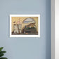 Beach Cottage White Framed Print Wall Art