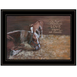A Mother Love Horses 2 Black Framed Print Wall Art