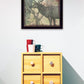 Deer Black Framed Print Wall Art