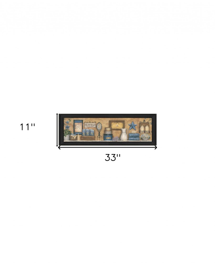 Starlight Bath 1 Black Framed Print Bathroom Wall Art