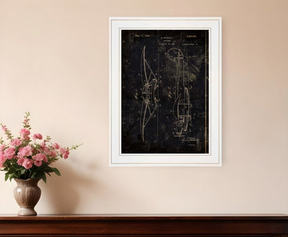 Airplane Patent II 1 White Framed Print Wall Art