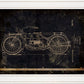 Motor Bike Patent I 1 White Framed Print Wall Art