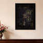 Motor Bike Patent Black Framed Print Wall Art