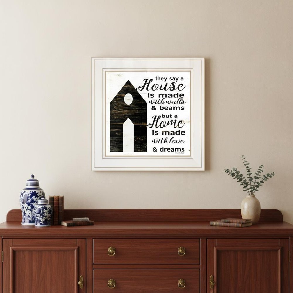 A Housee White Framed Print Wall Art