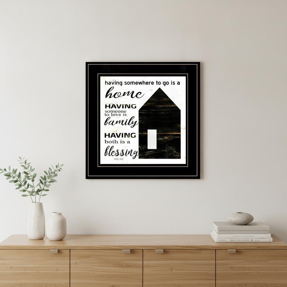 A Blessing 2 Black Framed Print Wall Art