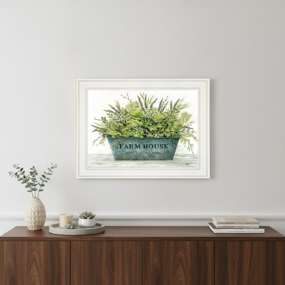 Farmhouse White Framed Print Wall Art