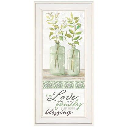 The Love of a Family White Framed Print Wall Art