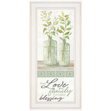 The Love of a Family White Framed Print Wall Art