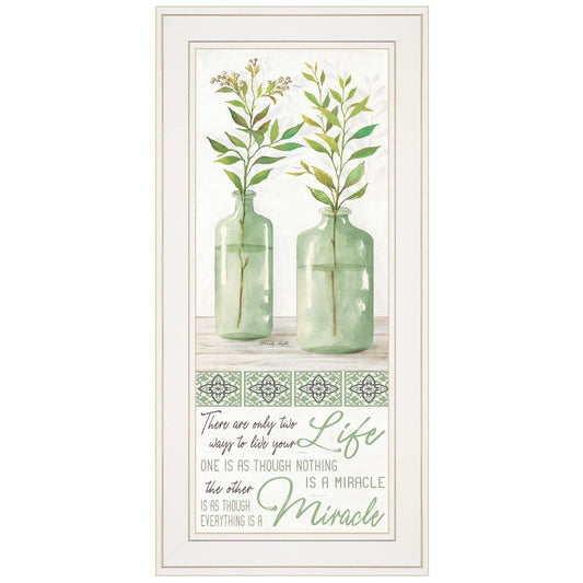 Live Your Life White Framed Print Wall Art