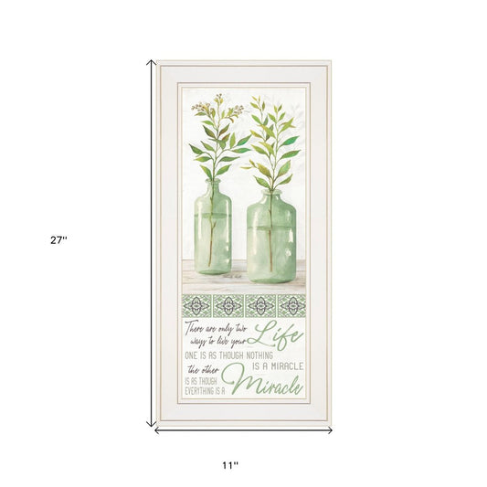 Live Your Life White Framed Print Wall Art