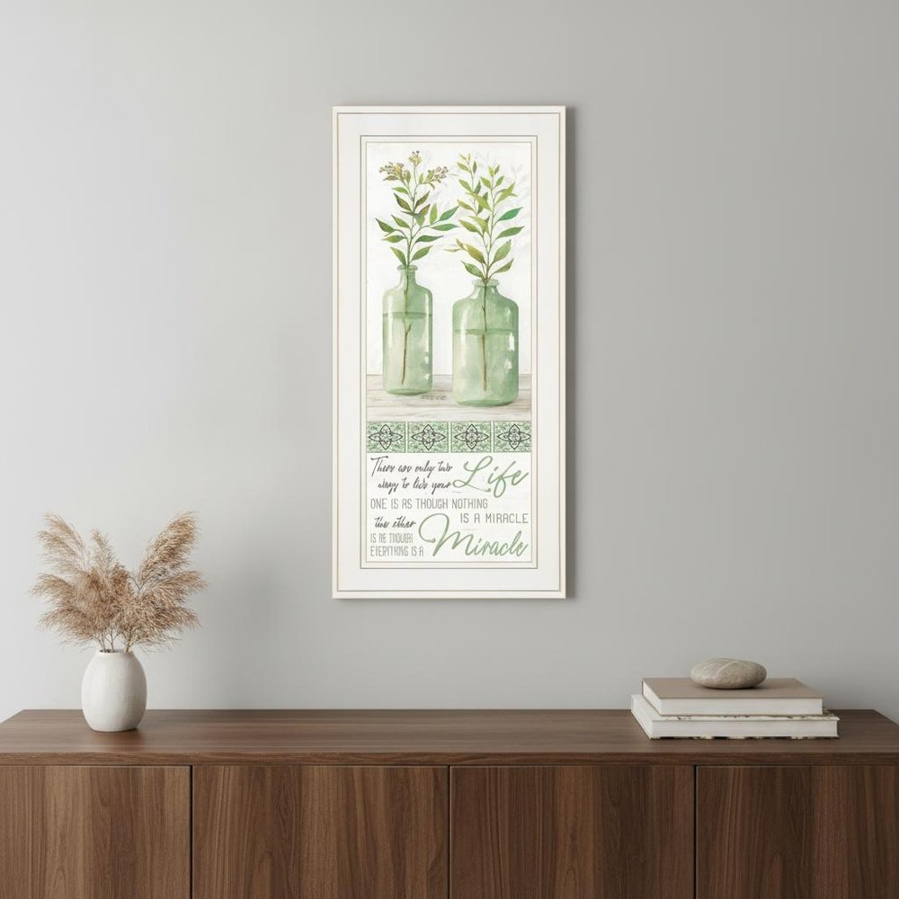 Live Your Life White Framed Print Wall Art