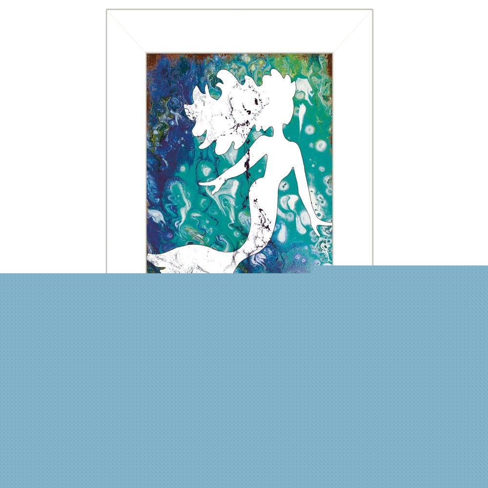 Under the Sea 1 White Framed Print Wall Art