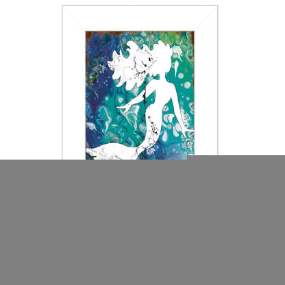 Under the Sea 1 White Framed Print Wall Art