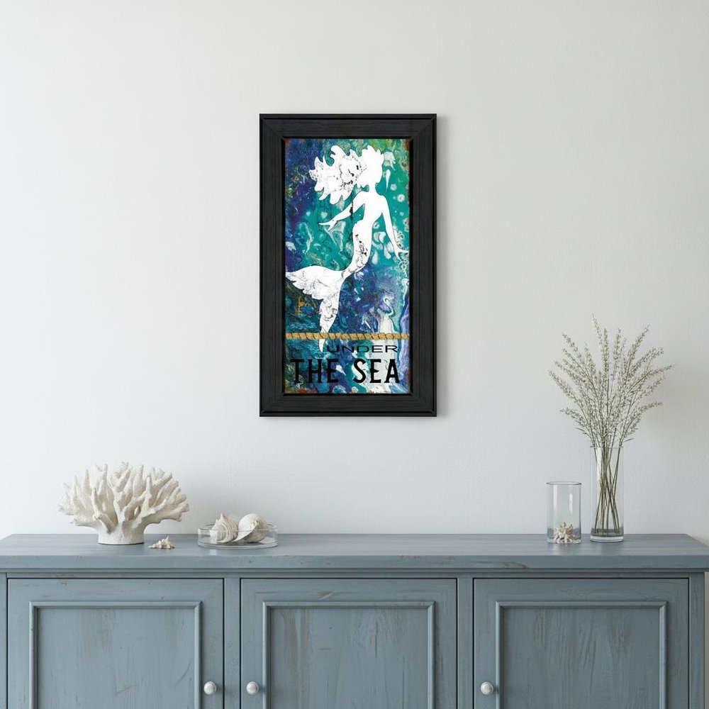 Under the Sea 2 Black Framed Print Wall Art