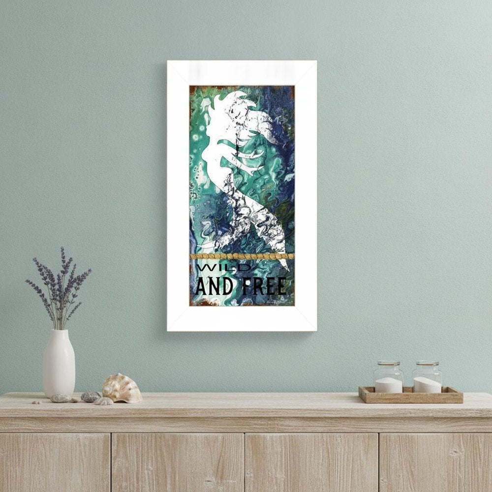 Wild and Free 1 White Framed Print Wall Art