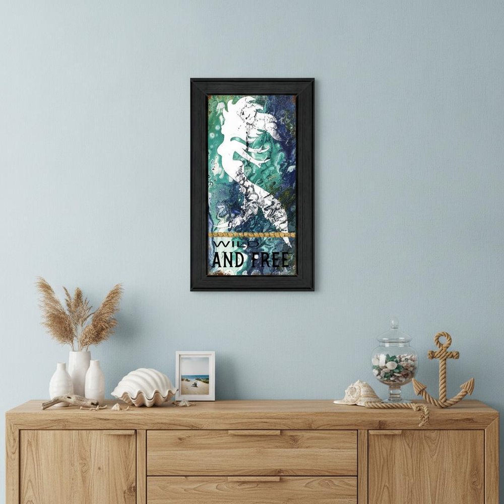 Wild and Free 2 Black Framed Print Wall Art