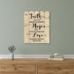 Faith Hope Love Unframed Print Wall Art