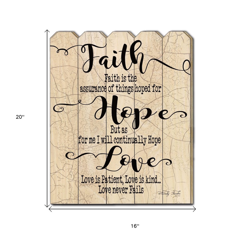 Faith Hope Love Unframed Print Wall Art
