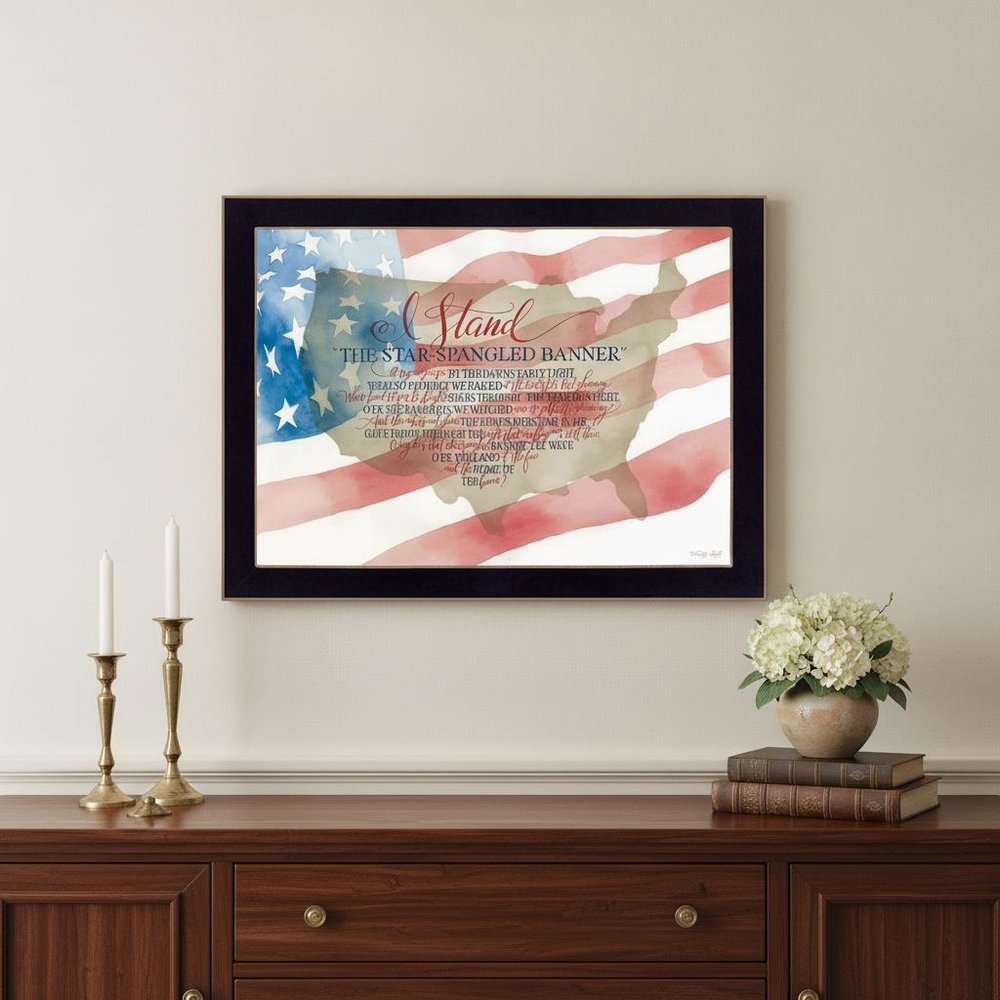I Stand 1 Black Framed Print Wall Art