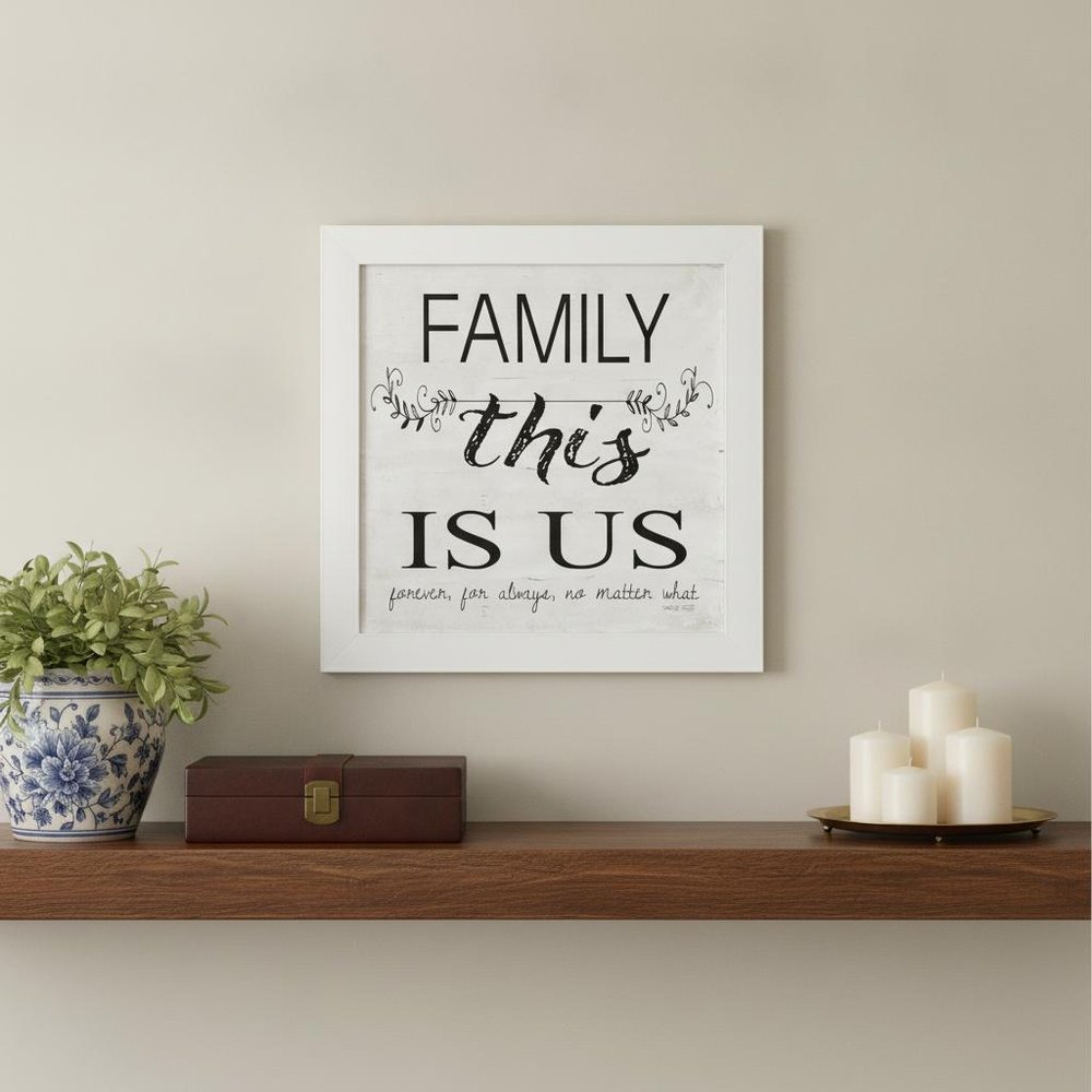 Family This is Us 2 White Framed Print Wall Art